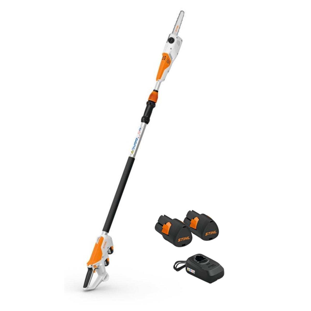 Akumuliatorinė aukštapjovė STIHL HTA 30 (su 2 akumuliatoriais AS 2 ir įkrovikliu AL 1)